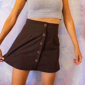 Vintage button up a-line skirt